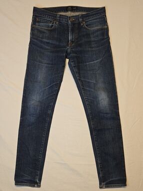Club Monaco Slim Tapered Fit Dark Blue Wash Denim Jeans